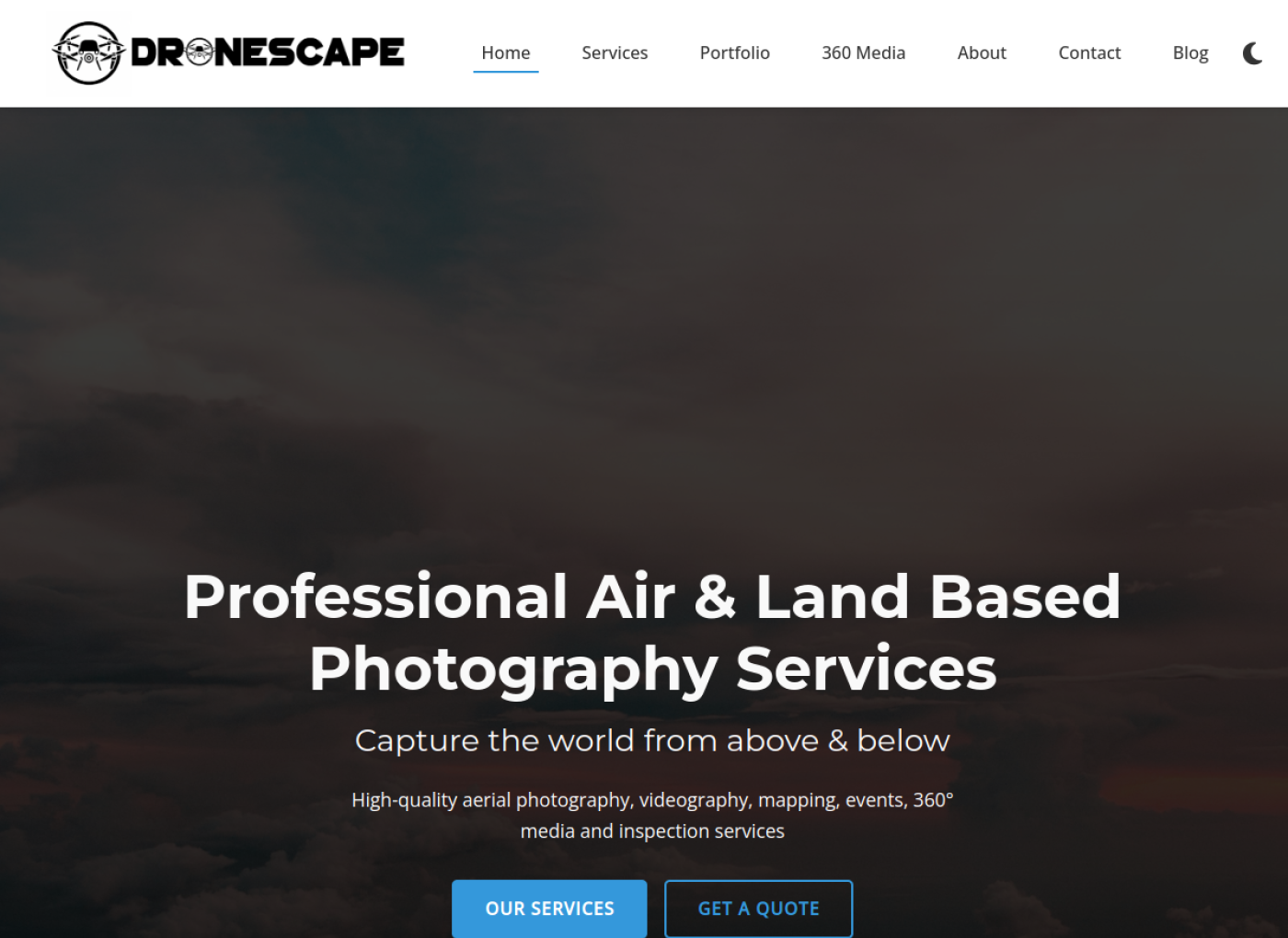 DroneScape Pro website preview